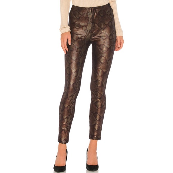 MOTHER The High Waisted Seamless Looker Ankle Slither Black Snake Size 29 NEW - Picture 3 of 12